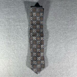 Ermenegildo Zegna Silk Men’s Multi Color Tie In Brown With Flower Prints
